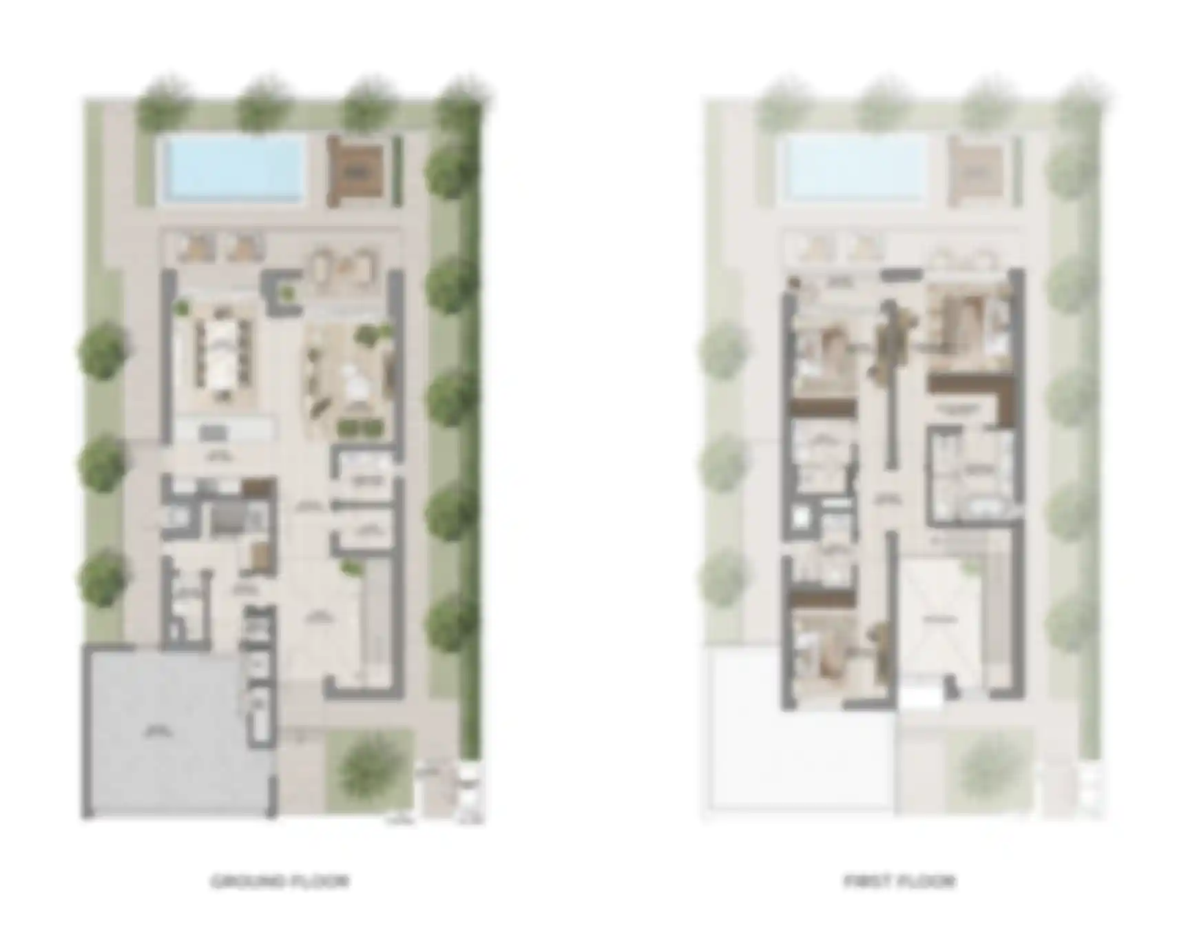 4 Bedroom Villa floor plan - 4–6 Bedroom Villas on Hudayriyat Island